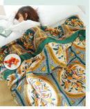 DecorBites™ Cotton Gauze Leisure Blanket - Soft Boho Decor for Beds & Sofas