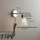 DecorBites™ Iron Rotate LED Wall Light Modern Pull Chain Switch Clear Glass Wandlamp
