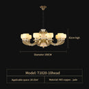 DecorBites™ All Copper Jade Chinese Chandelier: Modern & Simple Living Room Lighting