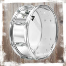 Metal Snare Drum by GRIFFIN - 14" x 5.5" inch Steel Chrome Shell - 8 Tuning Lugs & Snare Throw Off Strainer Set - Musical Instrument Kit & Drummer Key