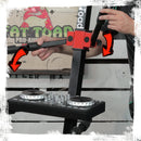 DJ Workstation Stand by FAT TOAD - 2-Tier Multiuse Sliding Piano Mount For Mixer, Digital Keyboard, MIDI Controller Tablet, Laptop Synthesizer