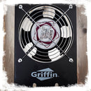 GRIFFIN Rackmount Exhaust Fan (4 PACK)- 3U Ultra-Quiet Triple Cooling Fans to Keep Studio Audio Gear Cool - Rack Mount for Network IT Server Rails with Temperature Control Panel Cabinet