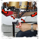 GRIFFIN Concert Stand-Up Snare Drum Stands (2-Pack) - Tall Adjustable Chrome Stand for Practice Pads & Drums - Extended-Height Hardware Mount Holder with Basket Clamp