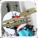 GRIFFIN Hi-Hat Clutch Mount Deluxe Version | Alloy Metal Speed Threads | Universal Holder to Fit Most Hi-Hat Cymbals,  Rods & Hihat Stands | Red locking Nut