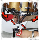 GRIFFIN Deluxe Snare Drum Stand - Percussion Hardware Kit with Key - Double Braced Medium Weight Mount for Snares, Tom Drums & Adjustable Practice Pad