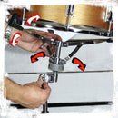Snare Drum Stand (2-Pack) by GRIFFIN - Chrome Double-Braced Lightweight Mount for Snares, Tom Drums & Practice Pads - Slip-Proof Gear Tilter & Clamp-Style Basket Holder