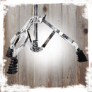 Snare Drum Stand by GRIFFIN | Deluxe Percussion Hardware Base Kit | Double Braced, Light Weight Mount for Standard Snares, Tom Drums & Practice Pad | Slip-Proof Gear Tilter & Clamp Style Basket Holder