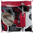 GRIFFIN Snare Drum Birch Wood Shell 14 X 6.5 Inch | Oversize 2.5" Large Vents & Custom Graphic Wrap (Limited Edition) | Red Hardware & Marching Drummers Key for Students & Pros | 8 Metal Tuning Lugs