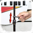 Straight Cymbal Stand Set (4-Pack ) by GRIFFIN - Double-Braced Legs, Slip-Proof Gear Holder & Lightweight for Mobile Drummers - Chrome Percussion Kit for Mounting Crash & Splash Cymbals