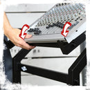 Rack Mount Rolling Stand & Adjustable Mixer Platform Rails by GRIFFIN - 19U Cart Holder for Music Studio Booth Pro Audio Recording Cabinet Equipment
