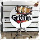 GRIFFIN Deluxe Snare Drum Stand - Percussion Hardware Kit with Key - Double Braced Medium Weight Mount for Snares, Tom Drums & Adjustable Practice Pad