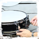 Piccolo Snare Drum 13" x 3.5" by GRIFFIN | 100% Poplar Wood Shell with Black PVC & White Coated Drum Head | Drummers Acoustic Marching Kit Percussion Instrument with Snare Strainer Throw Off Set