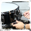 GRIFFIN Snare Drum - Poplar Wood Shell 14" x 5.5" with Black PVC & Coated Head - Acoustic Marching Percussion Musical Instrument Set with Drummers Key