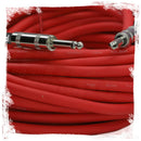1/4" to 1/4 Male Jack Speaker Cables (2 Pack) by FAT TOAD - 25ft Professional Pro Audio Red DJ Speakers PA Patch Cords - Quarter Inch 12 AWG Wire