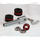 GRIFFIN Hi-Hat Clutch Mount Deluxe Version | Alloy Metal Speed Threads | Universal Holder to Fit Most Hi-Hat Cymbals,  Rods & Hihat Stands | Red locking Nut