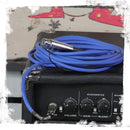 XLR Female to 1/4" Male Jack Microphone Cables (4 Pack) by FAT TOAD | 20ft Pro Audio Blue Mic Cord Extension Patch Lo-Z Connector | 24 AWG Shielded Speaker Wire & Balanced for Studio Audio Recording