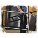 DJ Booth Tabletop With 8FT Lighting Truss Stand Package by FAT TOAD - Foldable Panel Portable Stage Platform Facade Scrim Cover, Video Light Display