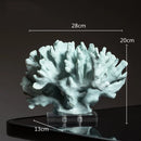 DecorBites™ Coral Crystal Tree Glass Vase Metal Frame Resin Ocean Figurines, Home Decor