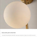 DecorBites™ Gold LED Glass Ball Wall Lamp: American Style Aisle Sconce for Bedroom, Study, and Corridor
