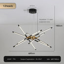 DecorBites™ Gold LED Ceiling Chandelier for Living Room Bedroom Kitchen - Dimmable Pendant Light
