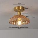 DecorBites™ Glass Flush Mounted Ceiling Light Fixture - Modern Nordic Green Glass LED Ceiling Lamp