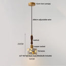 Minimalist white terrazzo and wood led pendant lamp kitchen light