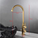 DecorBites™ Brass Outdoor Faucet with Double Function, Deck Mounted Tall Antique Garden Tap
