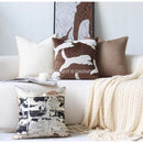 DecorBites™ Convex Rings Geometry Jacquard Pillowcase Cappuccino Luxury Cushion Cover