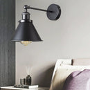 Industrial gold wall lamp bedroom brass sconce with adjustable arm
