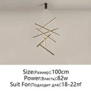 DecorBites™ LED Chandelier: Modern Luster Lighting for Stair Hall Bedroom Room Duplex Building