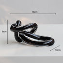 DecorBites™ Geometric Glass Twine Knot Ornament Home Decor