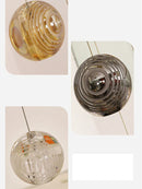 DecorBites™ Crystal Glass Spiral Ceiling Chandelier for Modern Living Room & Kitchen Decor
