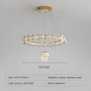 DecorBites™ Gold Crystal Spiral Chandelier LED Pendant Lights for Home Decoration