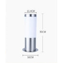 DecorBites™ Black Silver Landscape Bollard Path Light for Garden Decoration