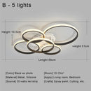 DecorBites™ LED Ceiling Chandelier Remote Control Living Room Bedroom Kitchen Lamp White