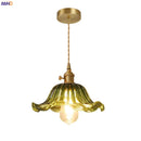 DecorBites™ Glass Industrial Pendant Light: Loft Style Fixture with Copper Socket for Home Decor
