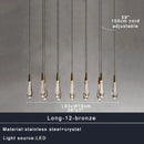 DecorBites™ Crystal Ceiling Pendant Lights for Dining Room, Luxury Designer Foyer Decor Lighting