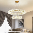 DecorBites™ Crystal LED Chandelier for Home Decor – Modern Hanging Lamp