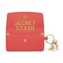 Secret Stash Coral Credit Card Pouch
