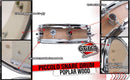 Piccolo Snare Drum 13" x 3.5" by GRIFFIN | 100% Poplar Shell with Oak Wood Finish & Coated Drum Head | Professional Marching Drummers Deluxe Percussion Instrument with Bright Tone & Brilliant Attack