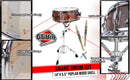 Snare Drum Set by GRIFFIN - Includes Snare Stand, 2 Pairs of Maple Drum Sticks & Drum Key | Wood Shell Drum Set, Chrome Holder Acoustic Marching Percussion Musical Instrument Practice Package