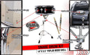 GRIFFIN Snare Drum Kit with Snare Stand, 2 Pairs of Drum Sticks & Drum Key | Wood Shell Drum Set, Maple Sticks, Chrome Holder Acoustic Marching Percussion Musical Instrument Practice Package