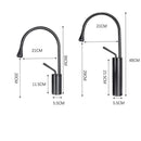 DecorBites™ Gun Grey Brass Basin Faucet Hot Cold Kitchen Sink Water Crane Swivel