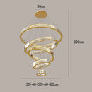DecorBites™ Crystal Round Chandelier: Elegant Stair Pendant Light for Luxury Home Decor