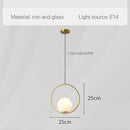 DecorBites™ Glass Pendant Lights: Modern Bedroom Bedside Chandeliers for Home Indoor Decor