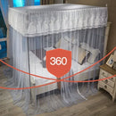 DecorBites™ Lace Palace Mosquito Net Tent for Queen/Double Bed with Stainless Steel Frame