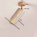 DecorBites™ LED Ceiling Lamp Natural Yellow Travertine Walnut Wood Ceiling Lights