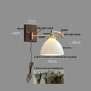 DecorBites™ Copper LED Wall Lights Ceramic Pull Chain Switch Modern Stair Light Fixtures