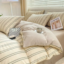 DecorBites™ Cozy Pattern Printed 4Pcs Single Bedding Set - Soft Cotton Fabric