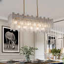 DecorBites™ Crystal Chandelier: Postmodern LED Pendant Light for Home Decor